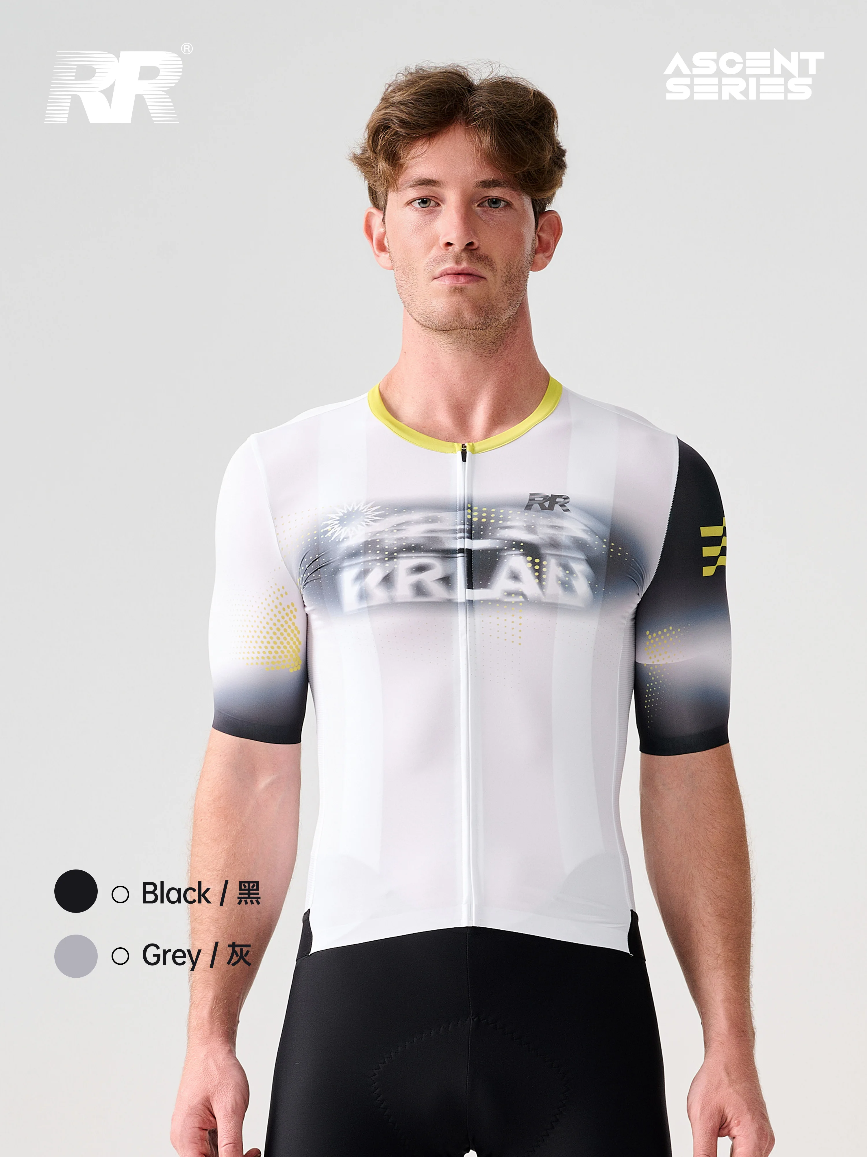 RR Men Cycling Jersey Spring Summer Rotate Print Quick Dry Breathable Road Bike Shirt Multi-Function Bicycle Clothing
