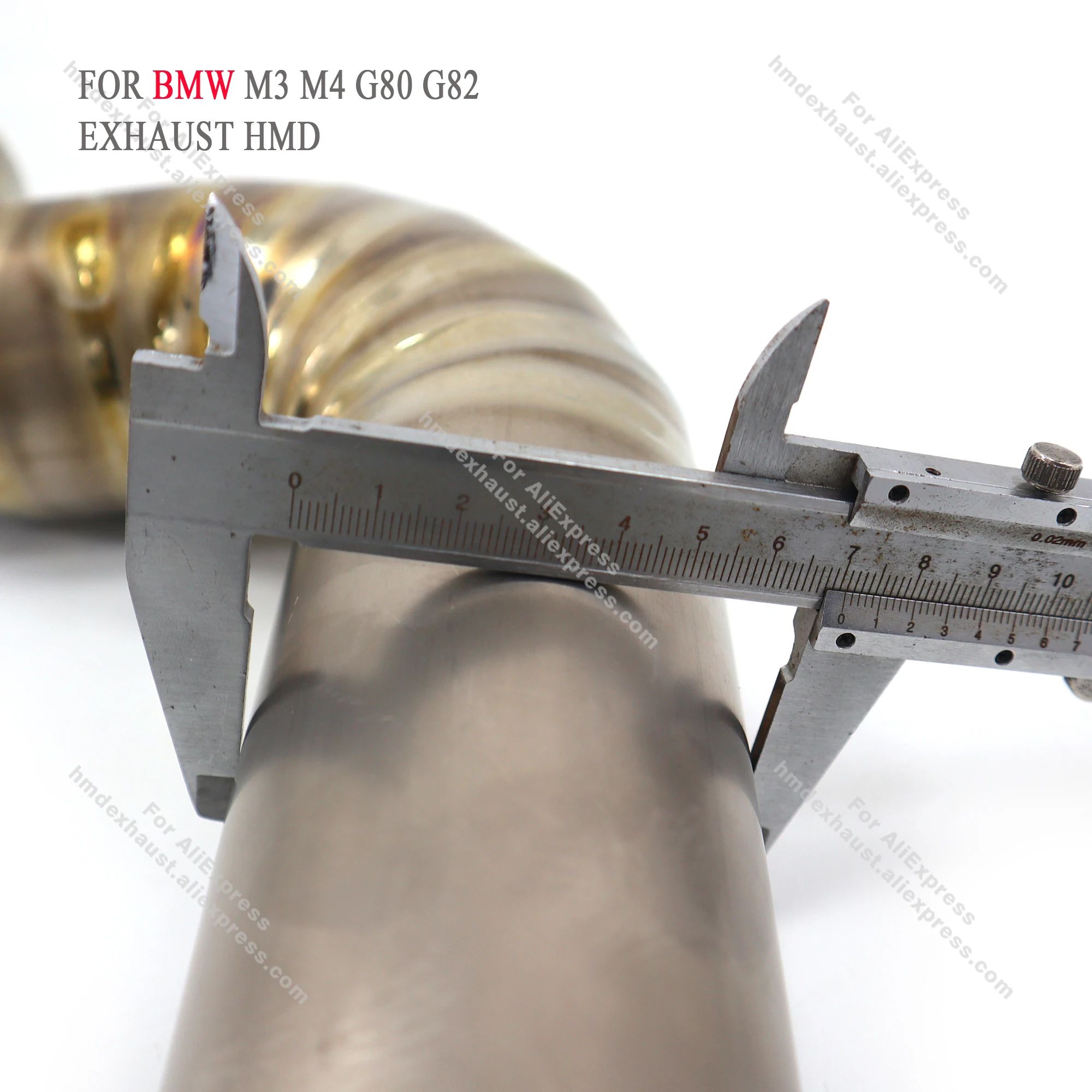 الأنبوب الأوسط Ti and Downpipe SS304 لنظام العادم BMW M3 M4 G80 G82 تركيب غير مدمر #4