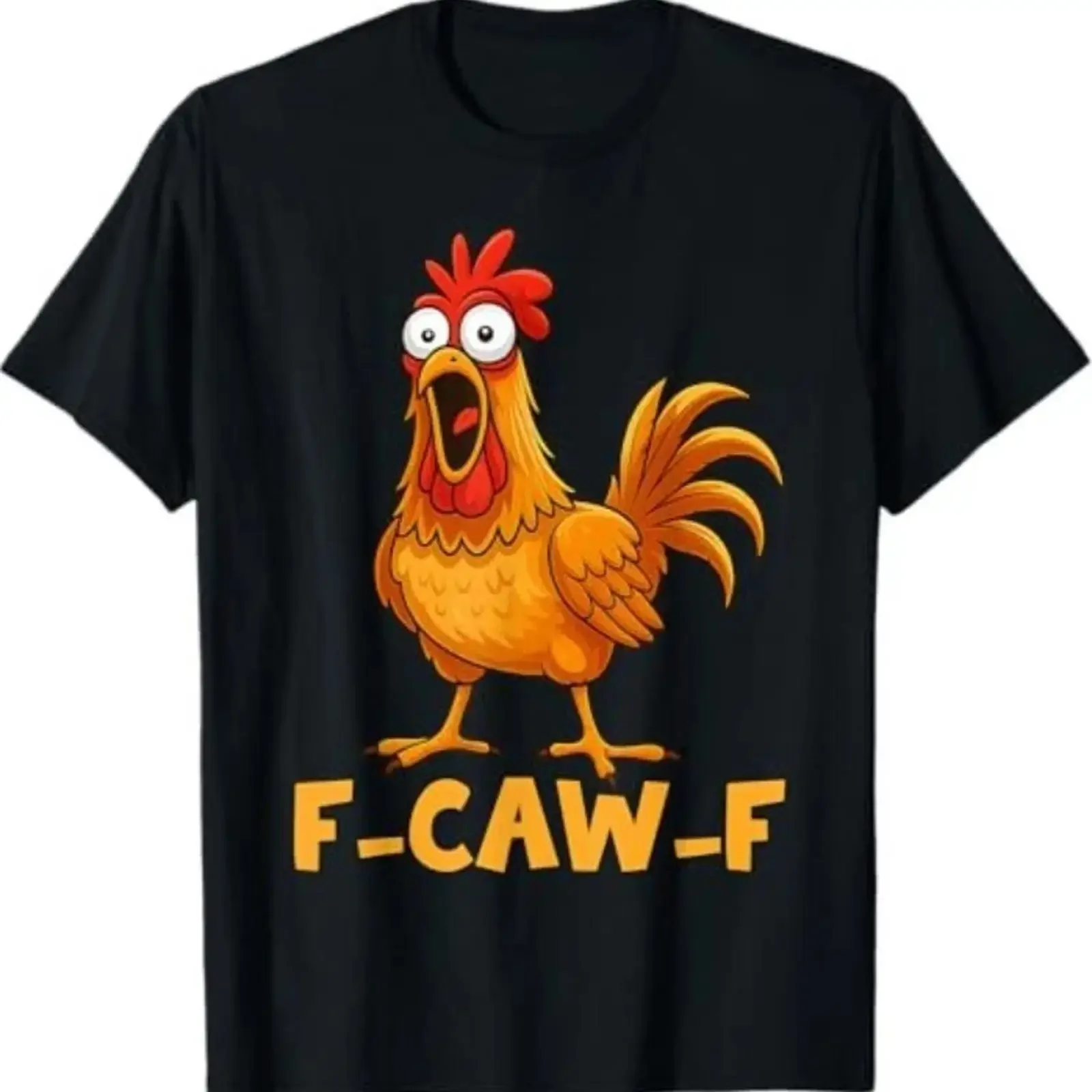 F Caw Funny Chicken Humor Quote Rooster Meme Bird T Shirt vintage Washed Top For Everyday Wear designer clothes Slightly homme