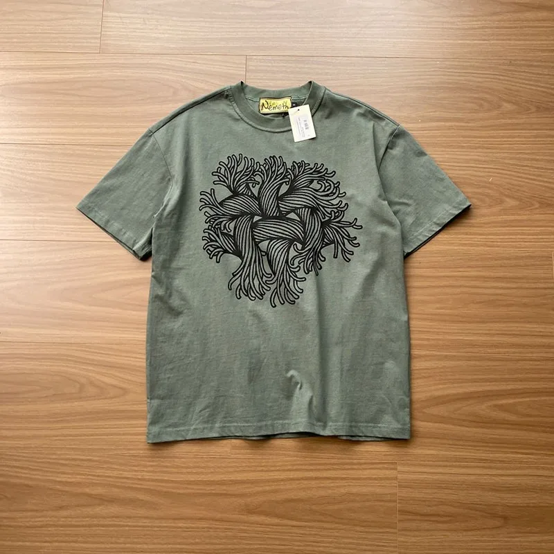 Summer Nemeth Knot Printed Short Sleeved T-shirt Loose Casual Top Tees