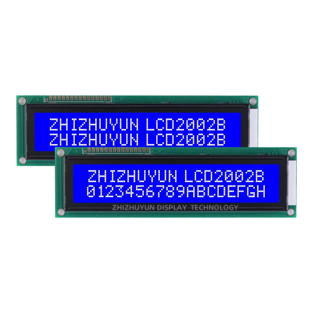 Monochromatic 2002B Large Character Screen Double Row Interface Yellow Green Module LCD Display Screen Rated Voltage 5V