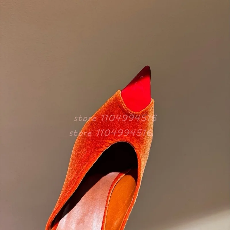 Pointed Suede Patchwork Stiletto Slippers Women Patent Leather Diamond Studded Strange Style Open Sandals Black Red Brown Shoes