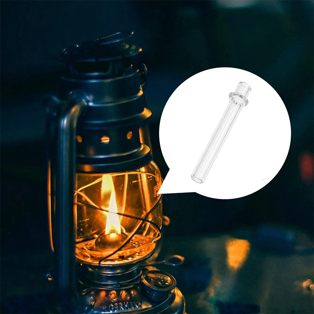 

10Pcs Glass Wick Holder Clear Tube for Oil Lamps Lanterns Replacement Parts Home Decor Outdoor Camping