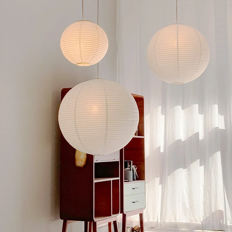 Denmark Paper Pendant Lights Japanese Hotel Circular Paper Lamp Room Decor for Living Room Bedroom Lustres Pendentes Lamp