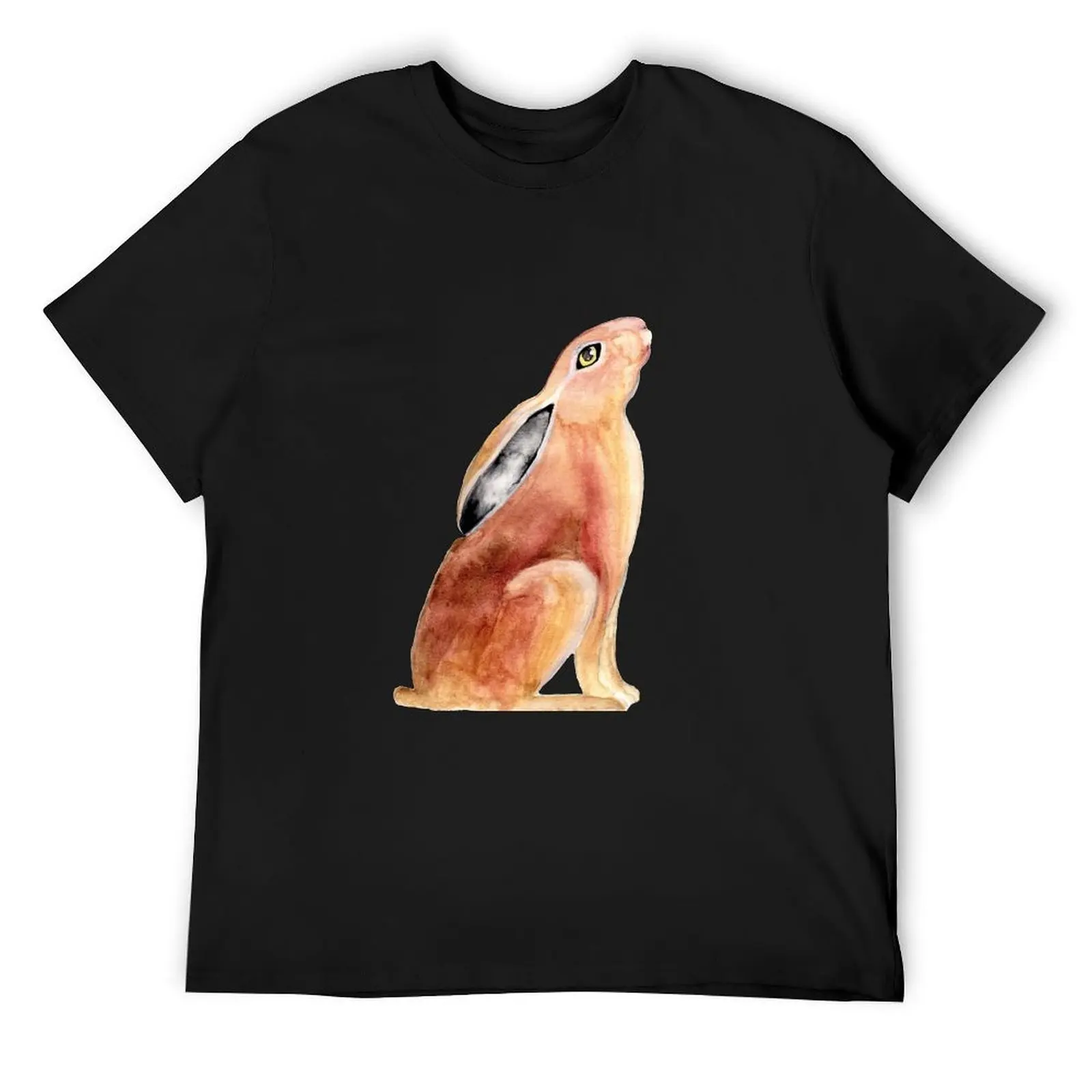 

Gazing hare T-Shirt Luxury man cute clothes plus size clothes mens plain t shirts