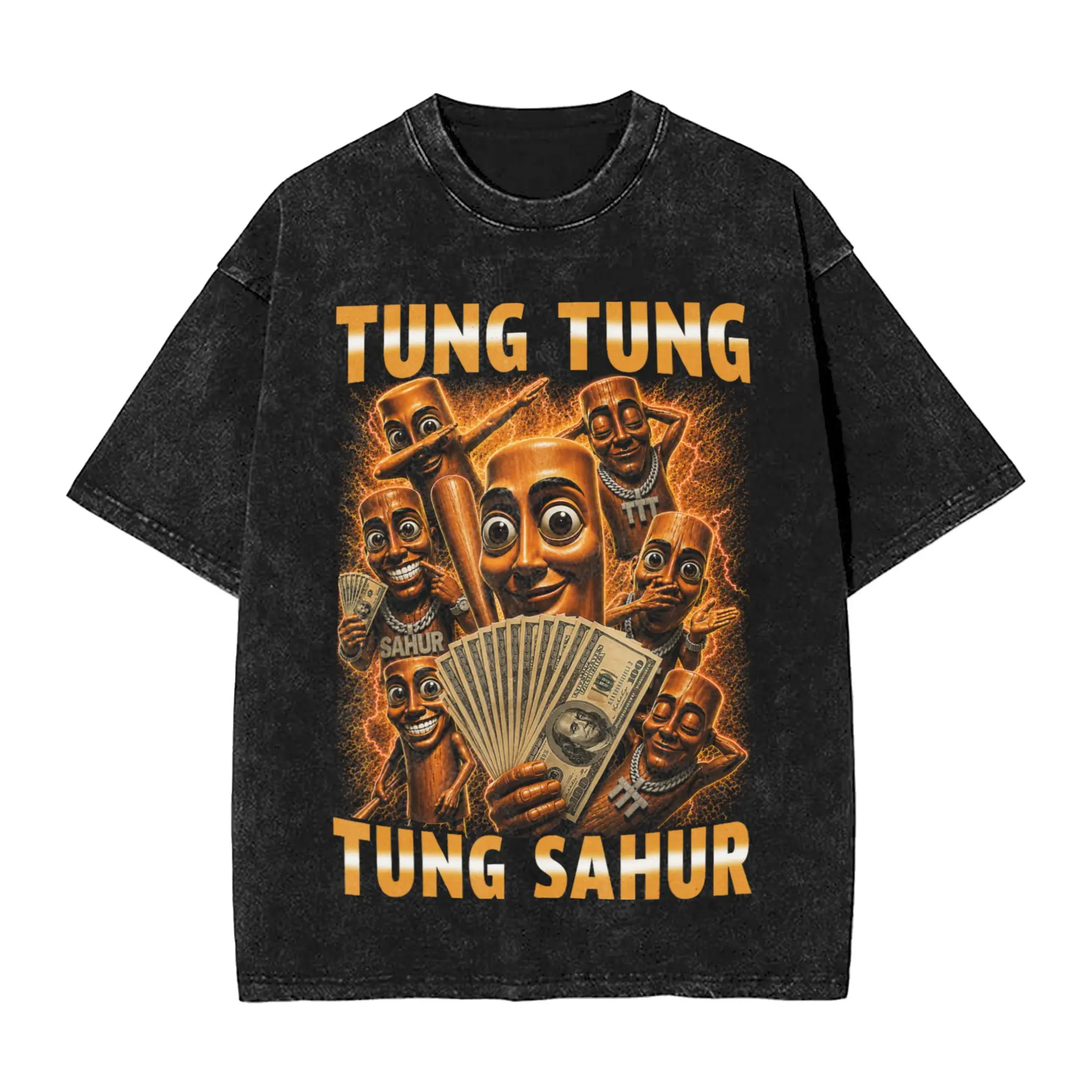 Tung Tung Tung Sahur is Calling Funny Viral Meme T Shirt Man Vintage Casual T-Shirts Summer Harajuku Tee Shirt Design Clothing