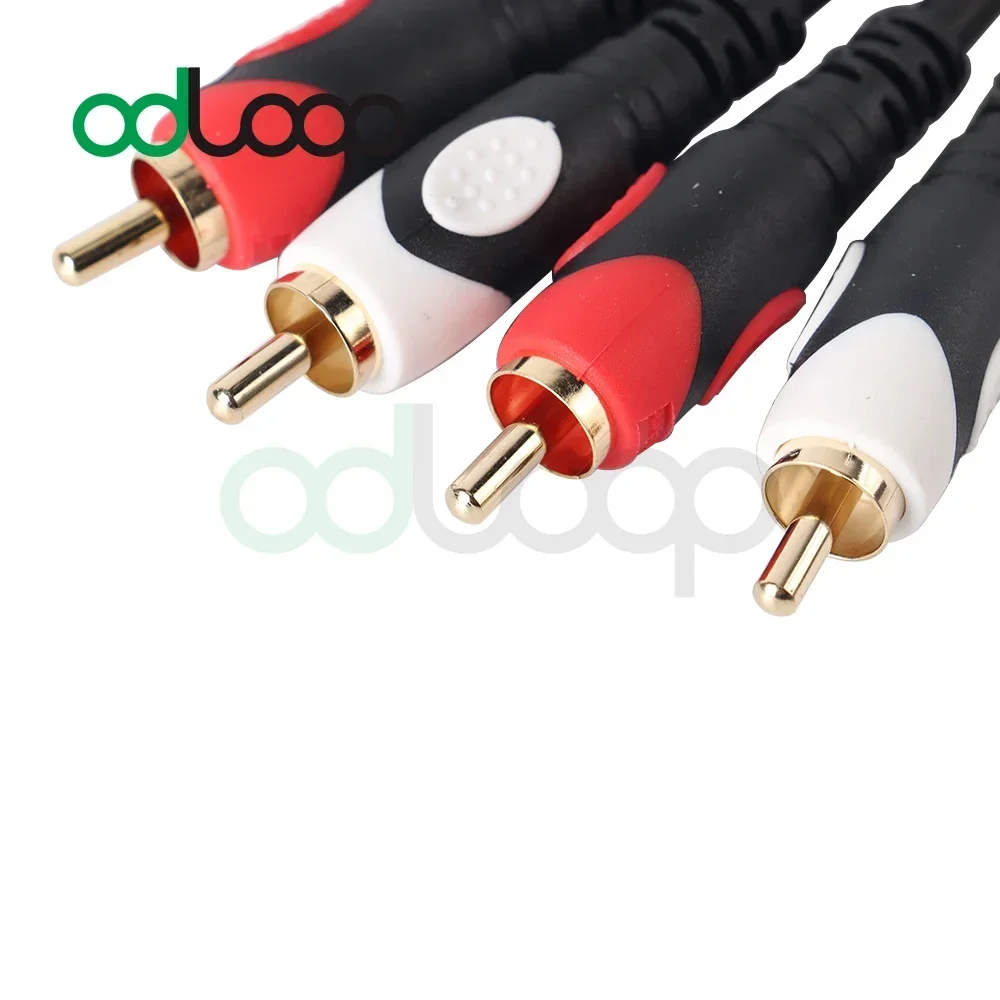ODLOOP RCA-кабель 2RCA на 2 RCA аудиокабеля «папа-папа» Позолоченный аудиокабель RCA для DVD TV Усилитель CD Soundbox