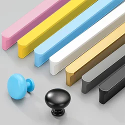 Colorful Children's Room Modern Simple White Wardrobe Handle Cabinet Door Handle Drawer Cabinet Extended Color T-shaped Handle