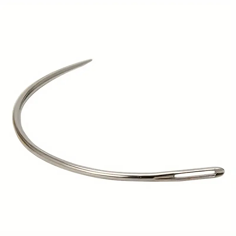 70 pieces T & C curved wig making pins needles set with storage case for secure hair weaving wig making blocking knitting