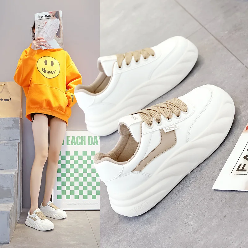 

Women Shoes Fashionable Internet Celebrity Student Korean Version New Versatile Casual Sports Flat Bottomed Board Shoes Forwomen