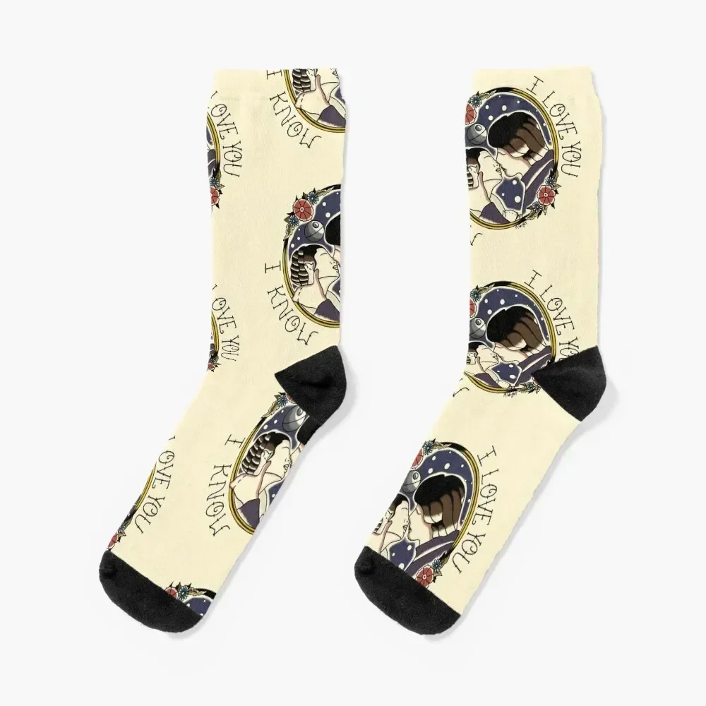 

I Love You, I Know Tattoo Flash Socks golf Antiskid soccer cute professional running Ladies Socks Men's
