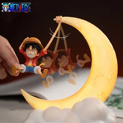 One Piece Luffy Night Light Anime Peripheral Desktop Decoration Magnetic Control Moon Lamp Children Funny Holiday Gifts