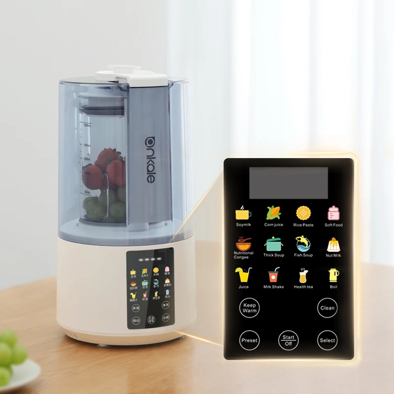 

800W Latest Version Commercial Soybean Milk Machine 1.5L Capacity Auto Soy Bean Maker Soymilk Maker Customized Steel Stainless