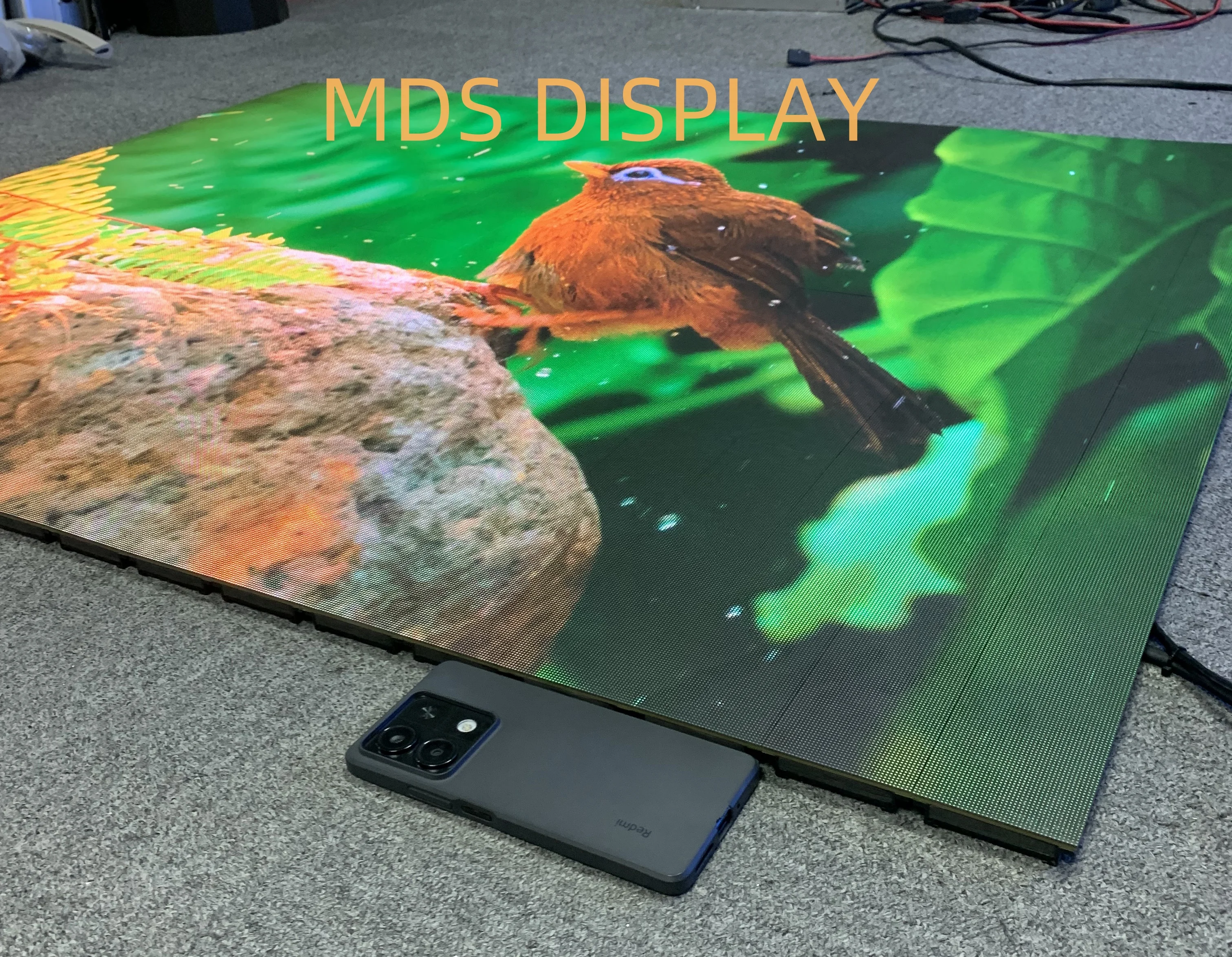 MDS P1.25 실내 방수 롤링 폴딩 LED 디스플레이 인터랙티브 플로어 플렉시블 스크린 엘리베이터 웨딩 무비 콘서트