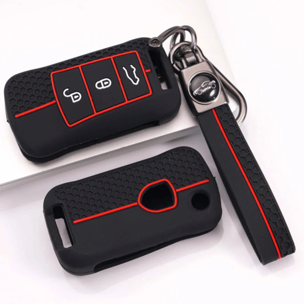 Key Case Cover With Keychain For Porsche 911 911 GT3 Cayenne Macan Panamera Cayman Boxster 718 Taycan Carrera Anti Scratch