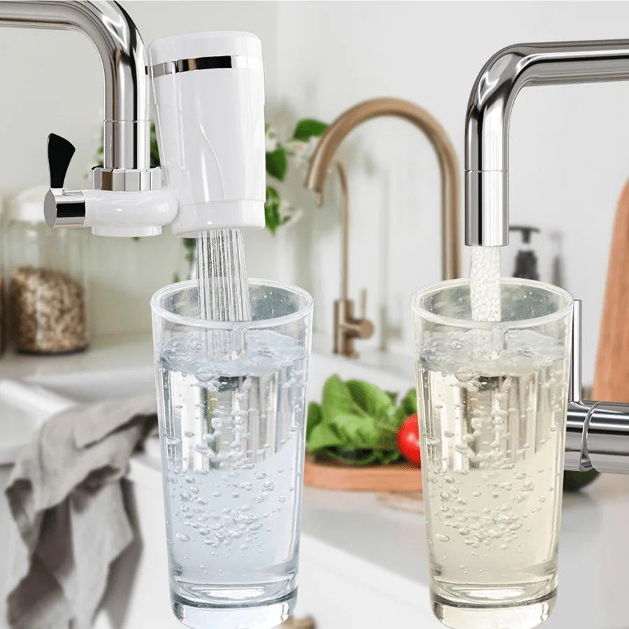 Tap Water Filter For Sink Faucet Installed Kitchen Processor Dechlorinates Removes Lead Odors With 1 Cartridge White