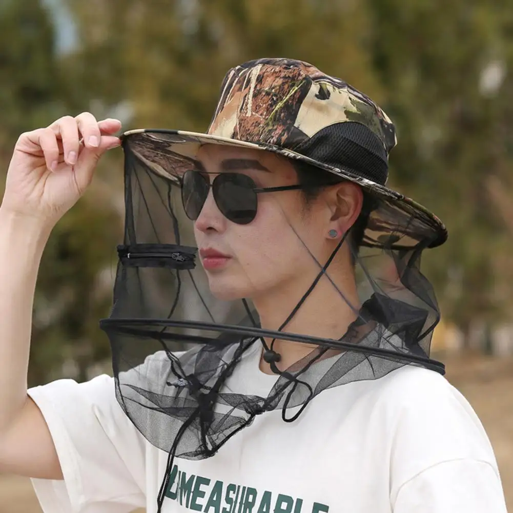 Topi matahari bernapas topi terbang ringan Uv topi matahari dengan pelindung wajah tali dapat disesuaikan untuk pria untuk memancing