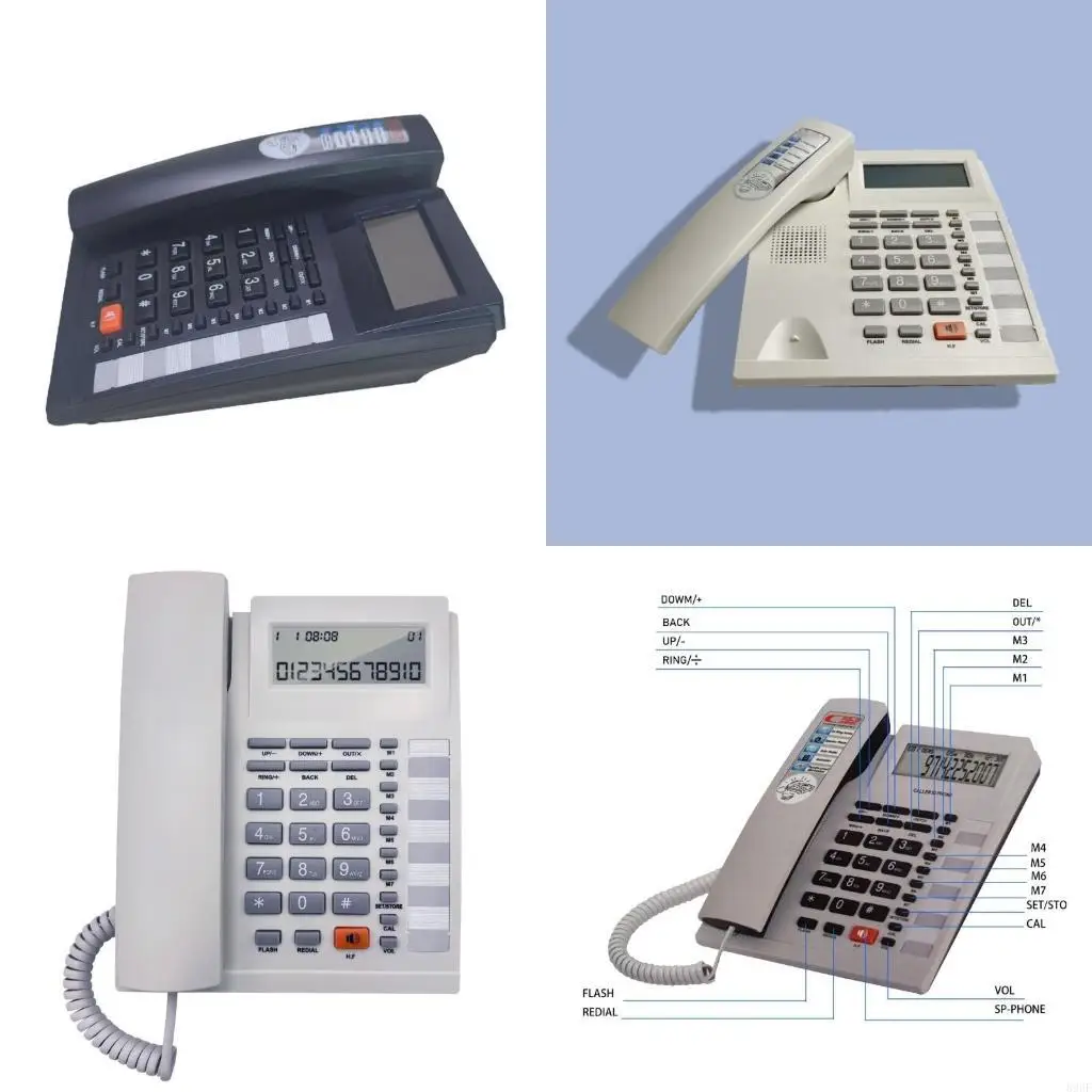 896F Corded Telephone Desktop Landline Telephone with Caller Display for Front Desk