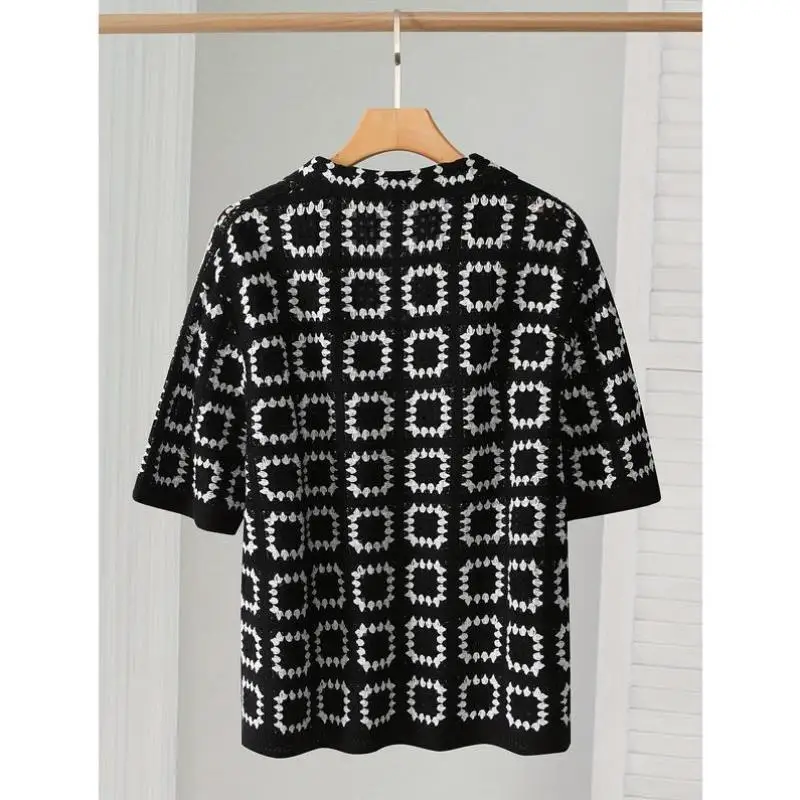 سترة محبوكة للرجال بألوان متباينة Bla White M موديل Ciwalk Coolmax ياقة من الألياف تسعة Sve طول قابل للتشوه #5