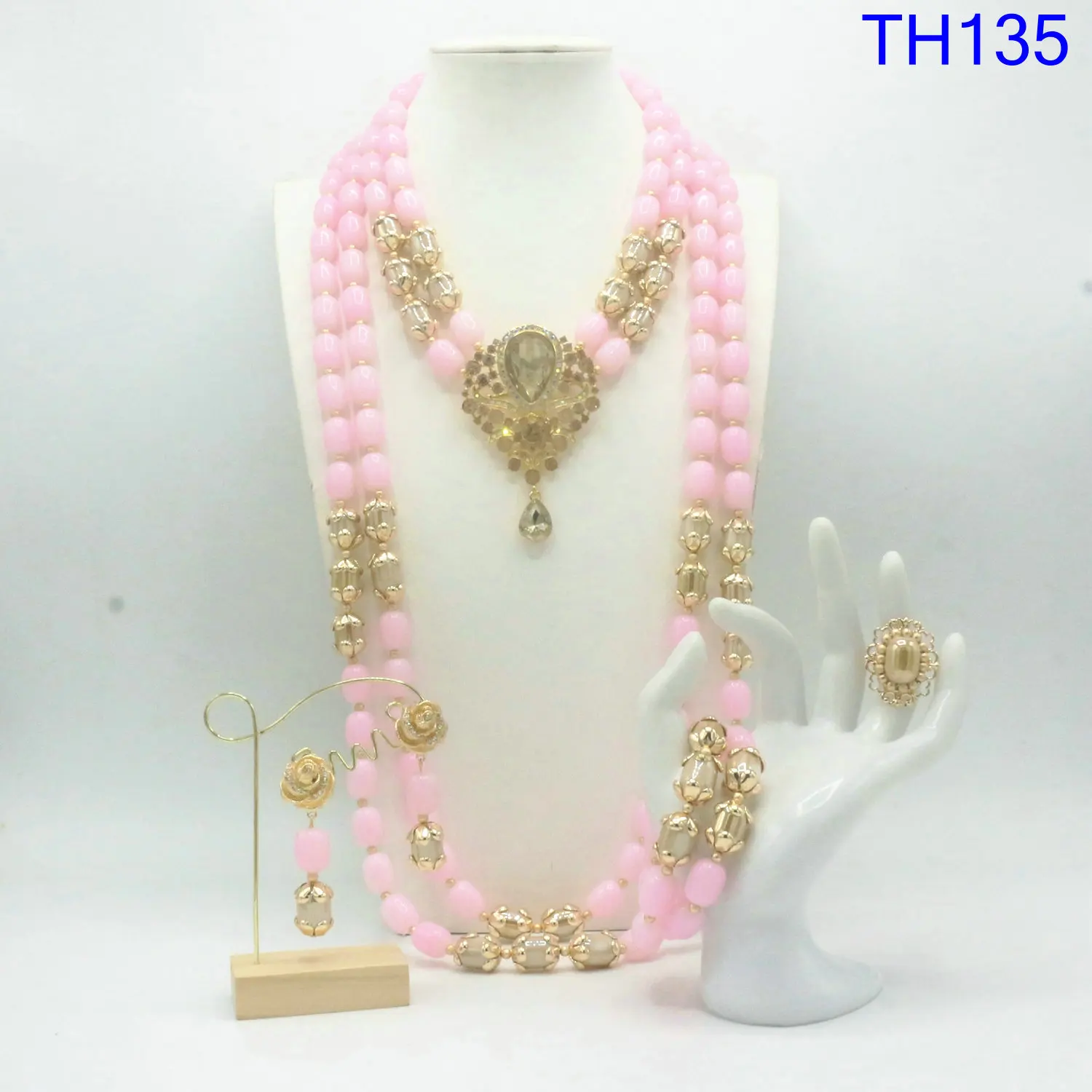 Natural Real Coral Beads Set Latest Nigerian African Wedding Beads Necklace Jewelry Set Trendy Design Jewelry