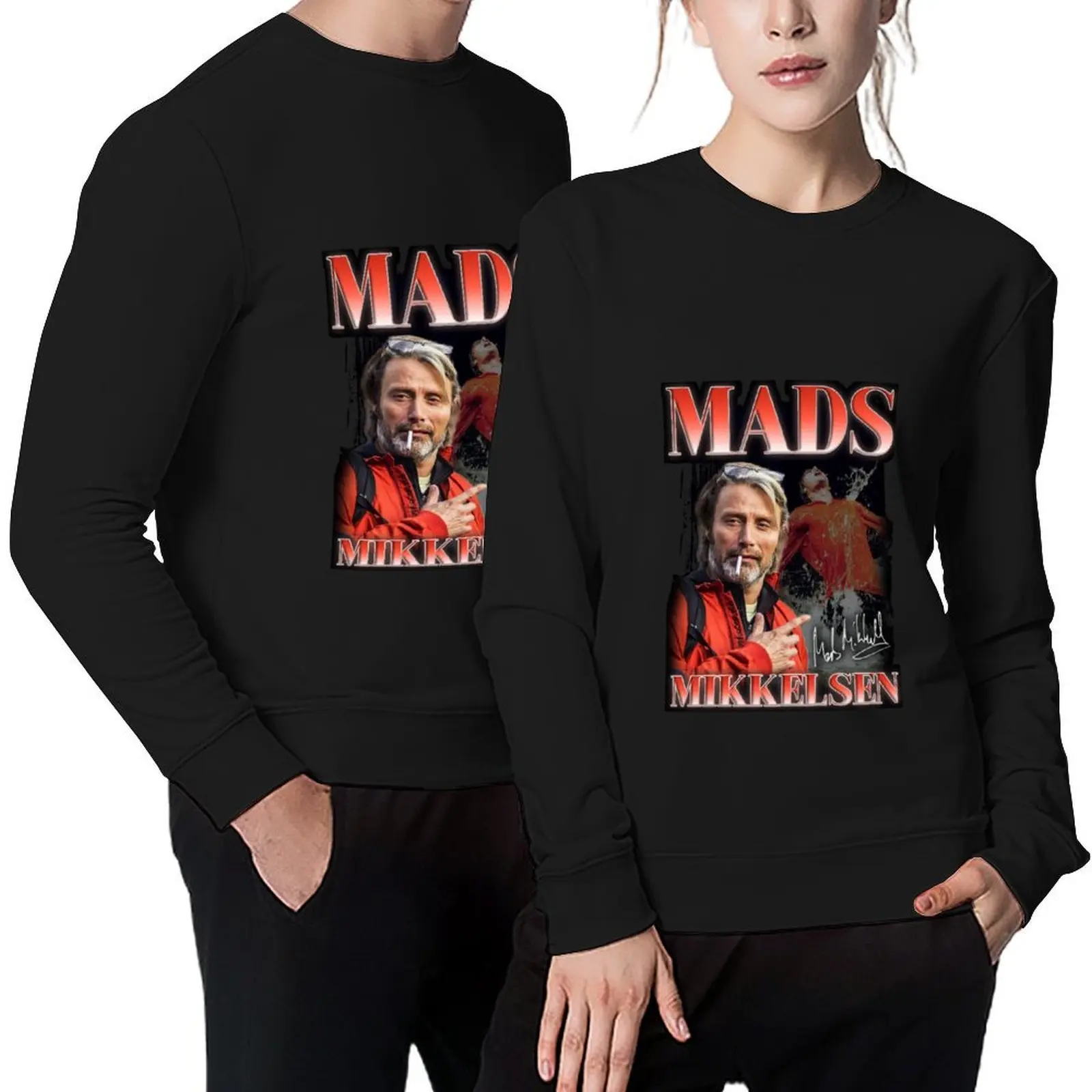 Mads Mikkelsen 90s نمط الرسم (الإصدار 2) قسط البلوز الخريف الرجال معطف الرجال ملابس رجالي مصمم الملابس بلوزات