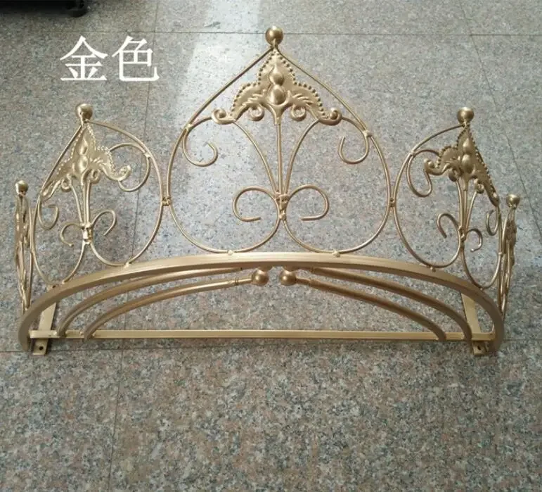 European style wrought iron bed curtain frame curtain frame crown princess bedside bracket mosquito net frame