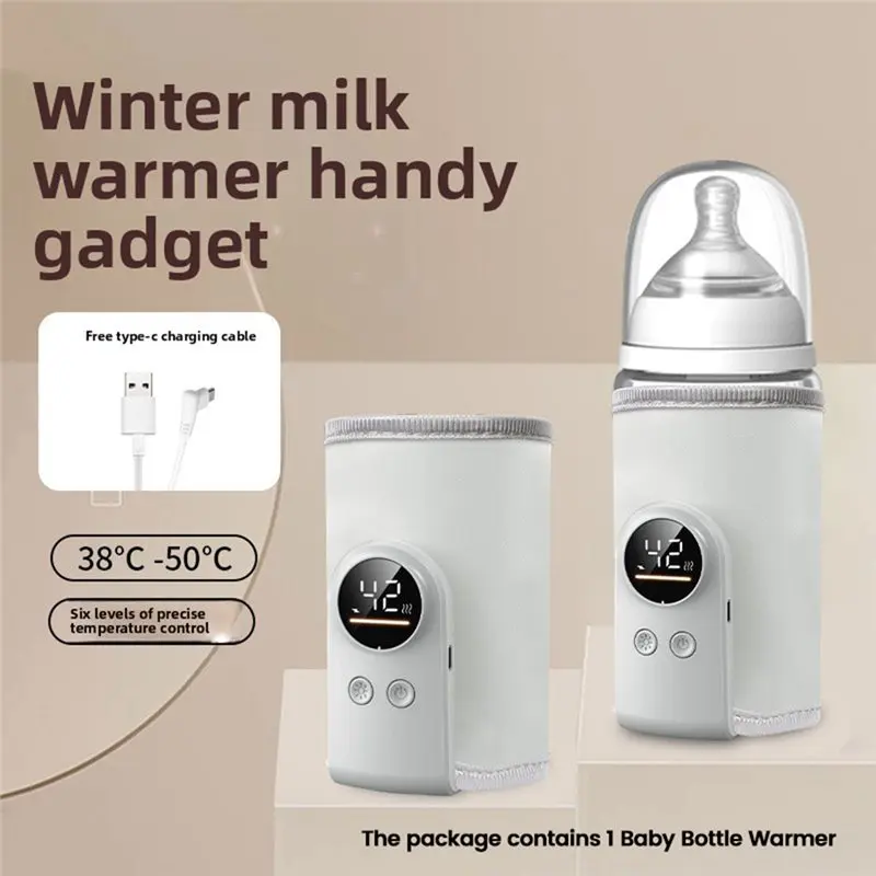 A010 USB Baby Milk Warmer Multifunctional Smart Temperature Control Warmer Screen Baby Bottle Warmer Sleeve view 2