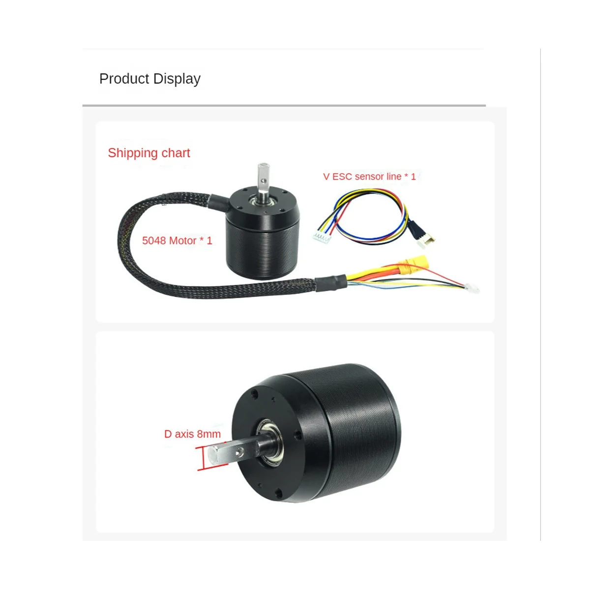 

Flipsky Sensored Brushless DC Motor Battle Hardened 5048 200KV 1300W Motor for Electric Skateboard