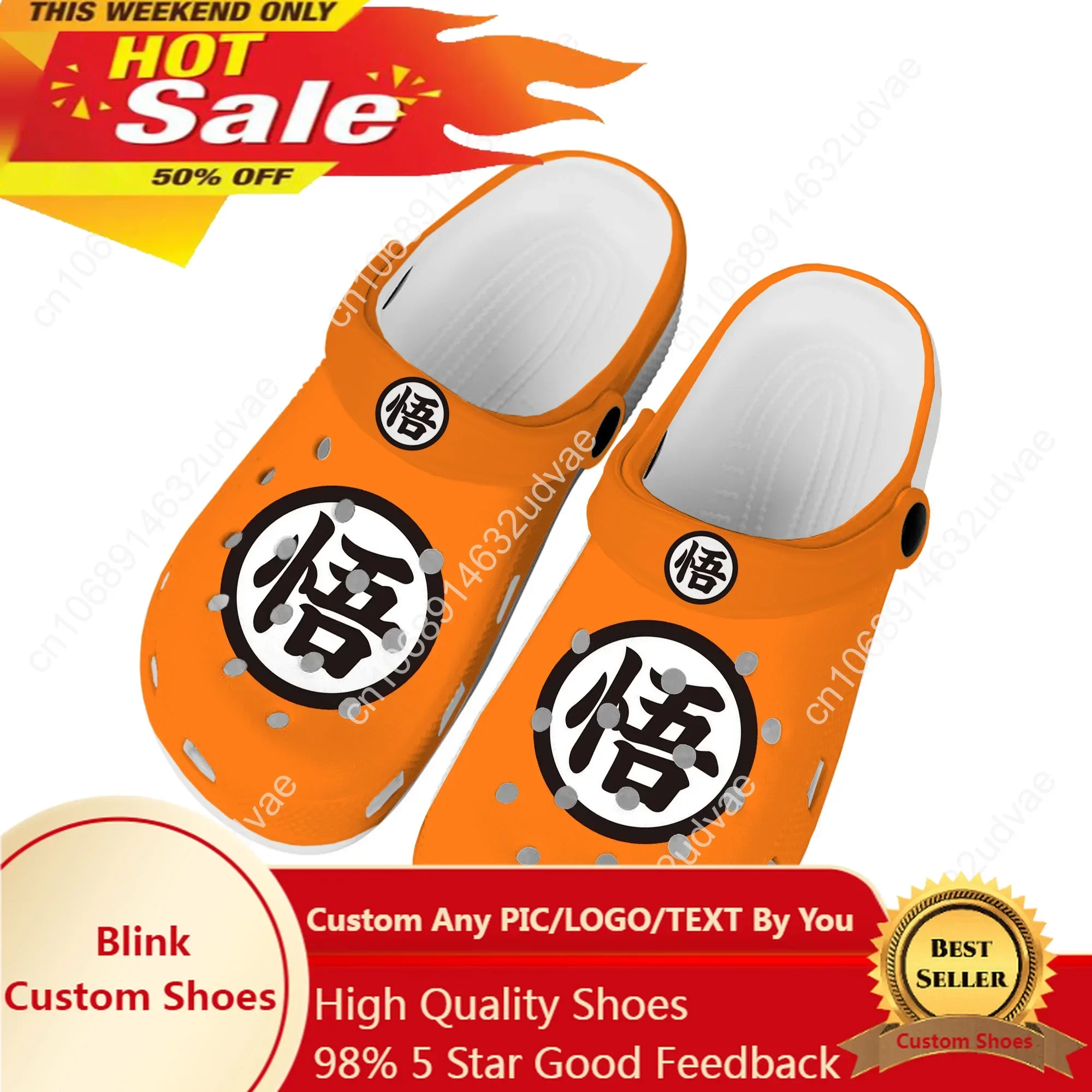 

Hot Dragon Master Goku Logo Home Clogs Custom Water Shoes Cartoon Mens Womens Teenager Shoe Garden Clog Beach Hole Slippers