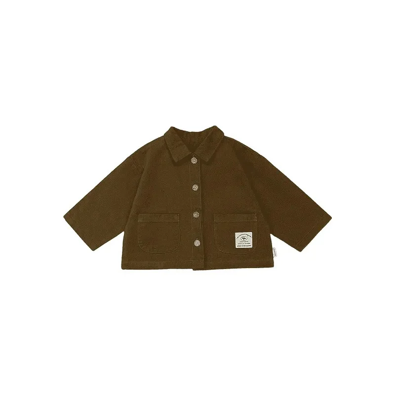 Autumn Toddler Baby Boys Coat Cotton Stickers Long Sleeve Infant Boys Jacket Loose Turn Down Collar Newborn Boys Outerwear Coats