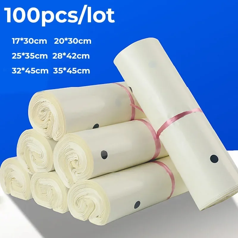 100-pz-pacco-beige-polka-dot-addensare-express-bag-borse-di-immagazzinaggio-impermeabili-abbigliamento-pacchetto-sacchetti-di-imballaggio-busta-corriere-pouch