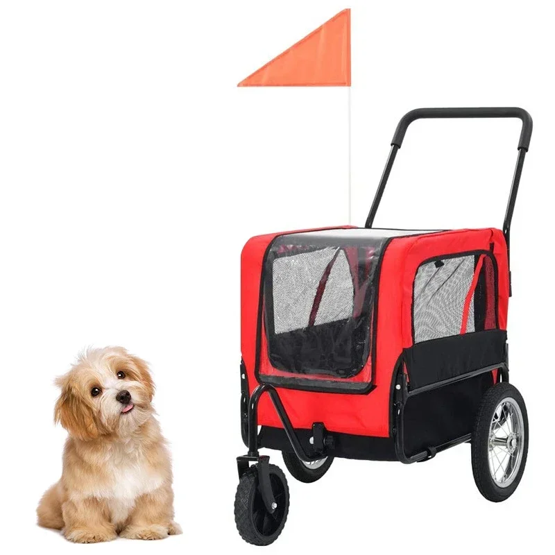 Pet Dog Trailer Stroller Push Carts Trolley Load Bearing 20kg for Small and Big Dogs Baby Cart Luggage Trailer