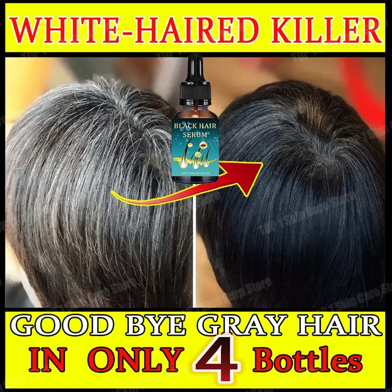 Natural Anti Gray Hair Serum - Repair White & Darkening Hair | Nourishing Hair Care Remedy