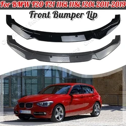 Car Front Bumper Lip Body Kit Spoiler Splitter PP Bumper Canard Lip Splitter For BMW F20 F21 116i 118i 120i 1 Series 2011-2019