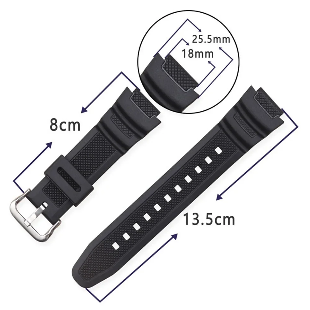 Strap for Casio G-Shock AQ-S810W SGW-300H/400H AE-1000W/1200 W-S200H W-735H W-215 Colorful Silicone Watch Band Bracelet 18mm