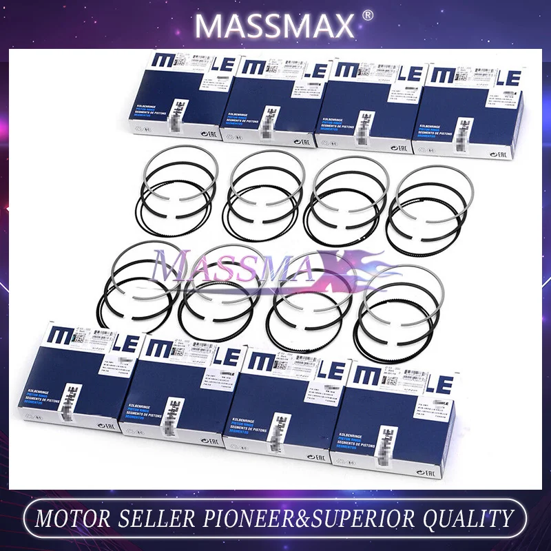8PCS Pistons & Rings Set Fit For BMW 550i 650i X5 E60 E61 E63 E65 N62B48 4.8L 21MM 11257549510