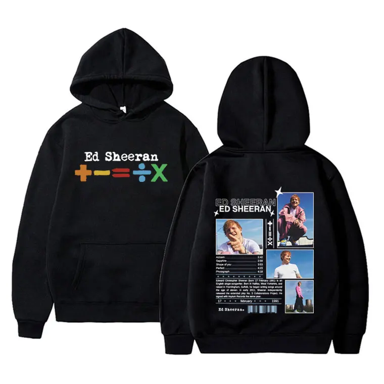 

Ed Sheeran European Tour 2025 Hoodie Men Women Vintage Casual Fleece Cotton Pullover Male Fashion Oversized Hooded Sweatshirt