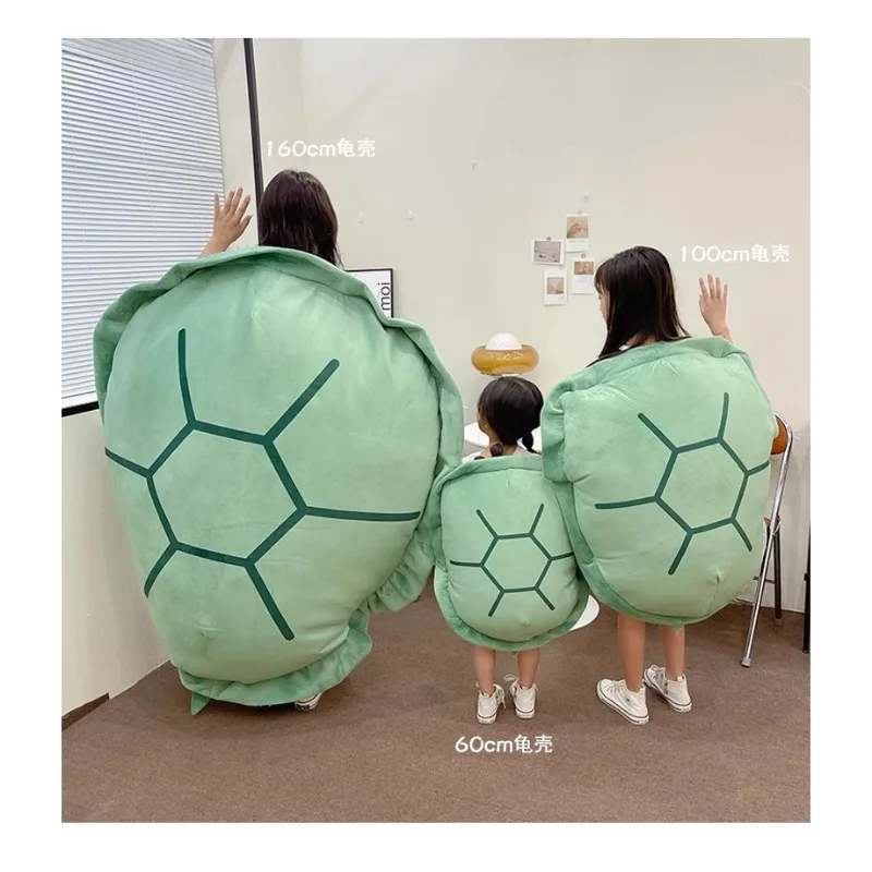 Giant Wearable Tortoise Shell Pillow Soft PP Cotton Stuffed Turtle Shell Plush Funny Cosplay Costume Halloween Party Ski Protect