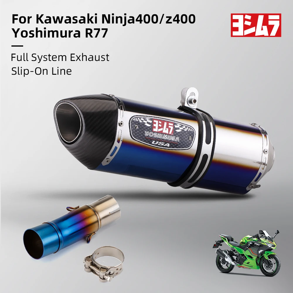 For Kawasaki Z400 NINJA 400 System Escape Slip On Front Tube Link Pipe Connect Original full Motorcycle Exhaust System