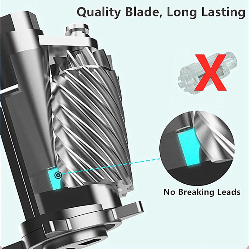 مبراة أقلام رصاص دوارة من ديلي، قاطعة أقلام رصاص ناعمة، قوية ومتينة، مبراة طاولة مناسبة لقرطاسية الدراسة المكتبية #3