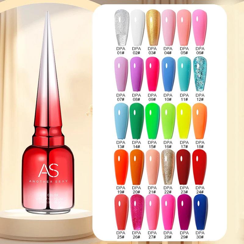 Als 15Ml Neon Nagelgellak Super Prachtige Zomerkleur Nagelmanicure 15Ml Semi-Permanent Weken Van Uv Led Nagelgellak