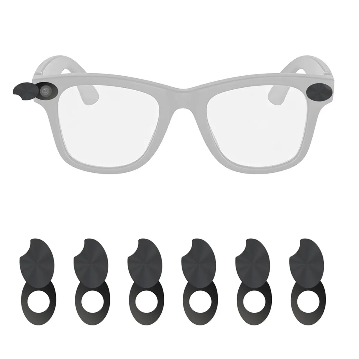 T19C LED Light Privacy Cover for Ray-Ban Meta Smart Glasses Rotating Blocking Stickers for Wayfarer Skyler Headliner