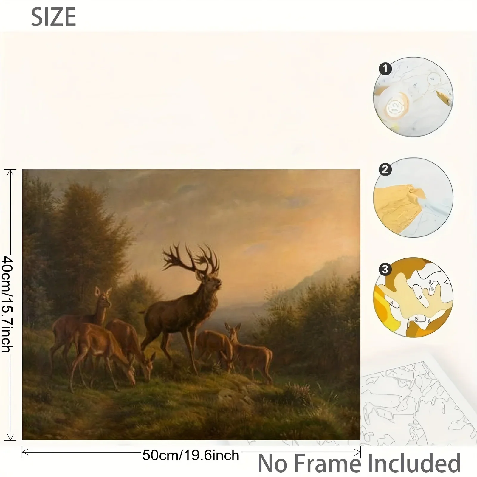 [2D Flat Frameless][Professional Art Use] 1 Set Beginner's DIY Digital Oil Painting Kit, Cross-Border E-commerce Decorative Pain - view 5