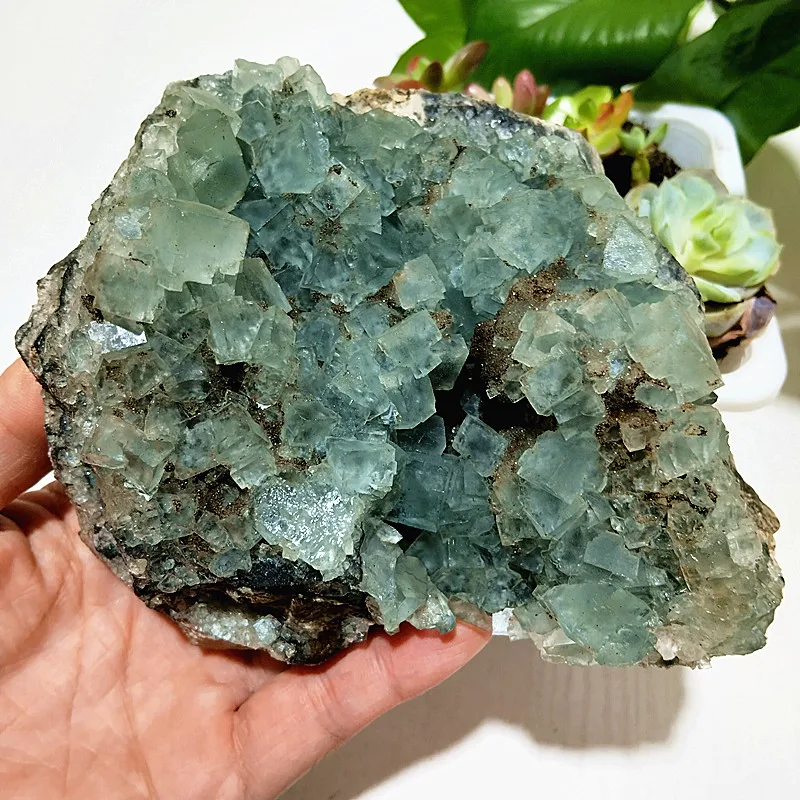 

Natural Blui Stones Fluorite Crystals Mineral Samples Witchcraft Supplies Spiritual Healing Chakra Room Decoration