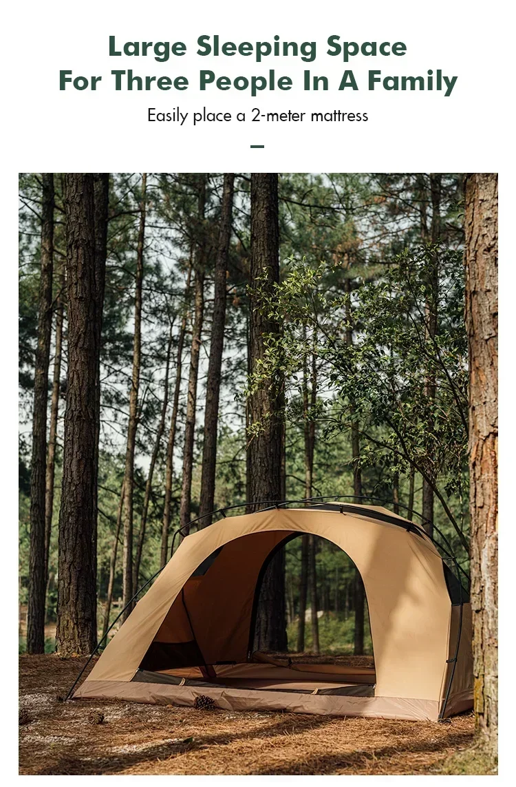 Outdoor Camping Penglai Three Person Kangaroo Tent Shelter Wind Portable Folding Hiking Ultralight  Pavillons