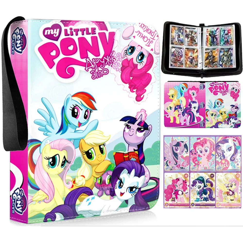 240/400pcs Card Album Book My Little Pony Twilight Sparkle Rainbow Dash Rarity Letter Holder Binder Card Notebook Collection Toy