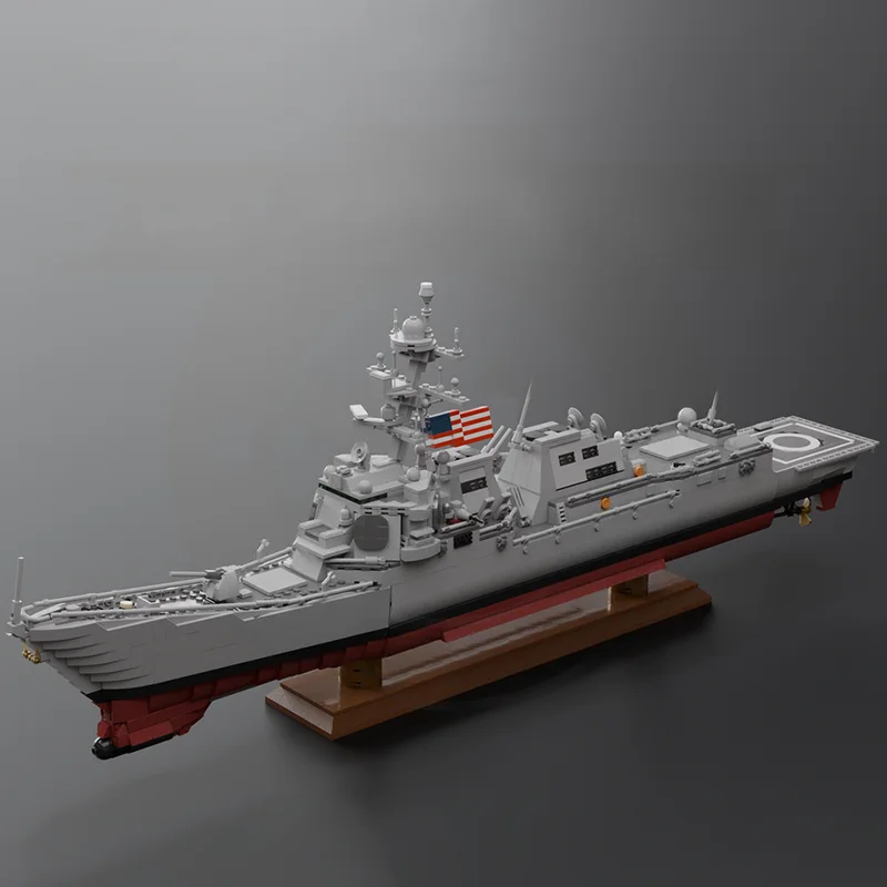 2810 قطعة MOC Arleigh Burke فئة المدمرة الخالق نموذج اللبنات الإبداعية هدايا عيد الميلاد فكرة التعليم لعبة الطوب الاطفال