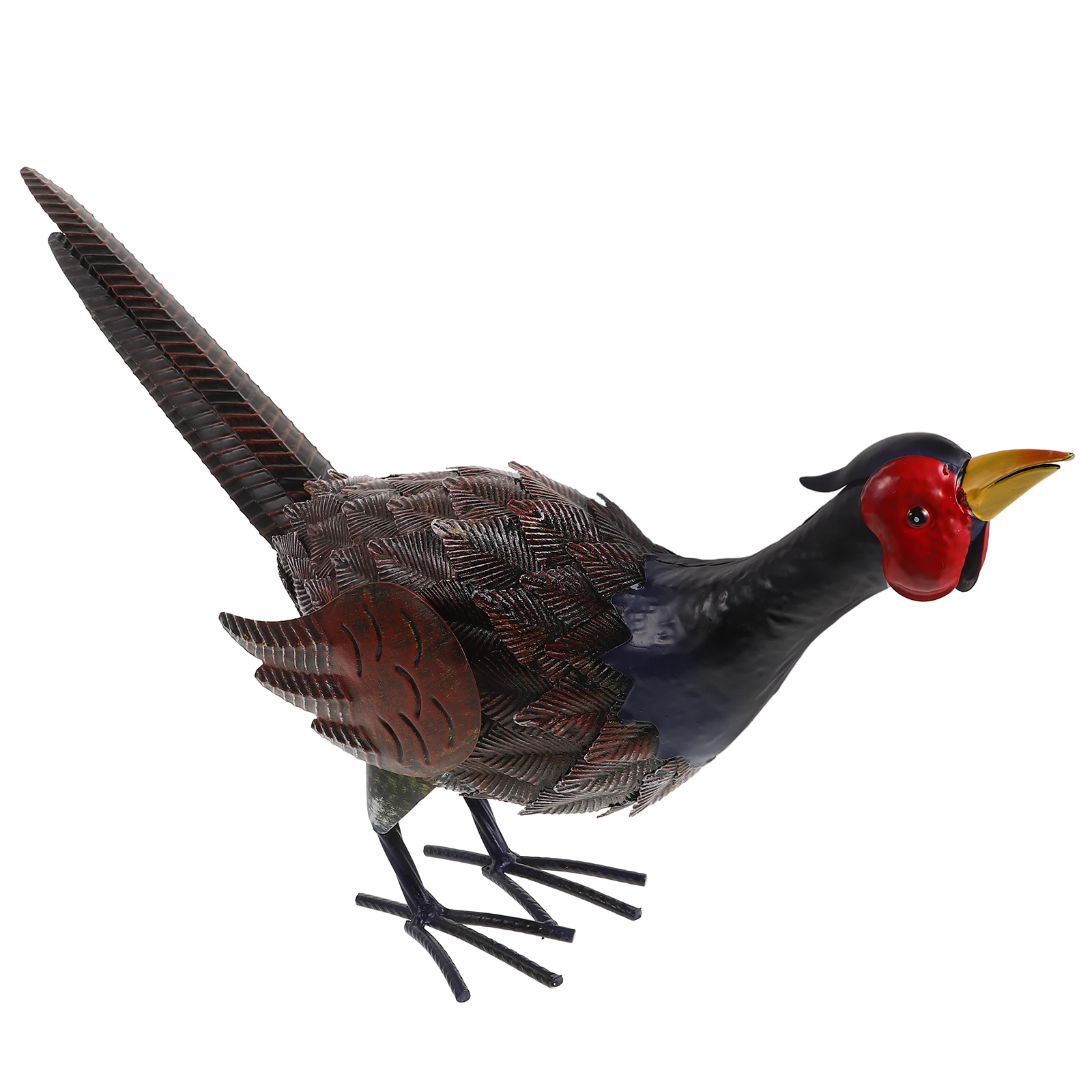 

Simulated Pheasant Ornaments Realistic Iron Garden Decoration Lawn Outdoor Statue Figurine Pheasant Model Decor Garden