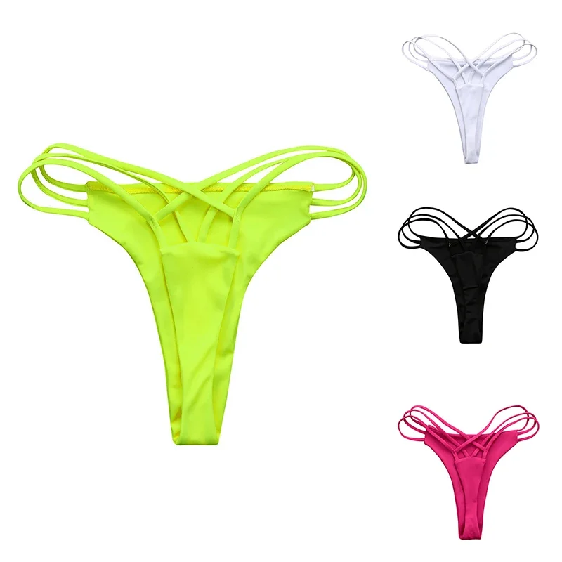 Frauen Bademode Niedrige Taille Bikini Schwimmen Hosen Shorts Bottom Badeanzug Bade Bademode Sexy Bikini Tanga Mädchen Tankini Badehose – Detail 2
