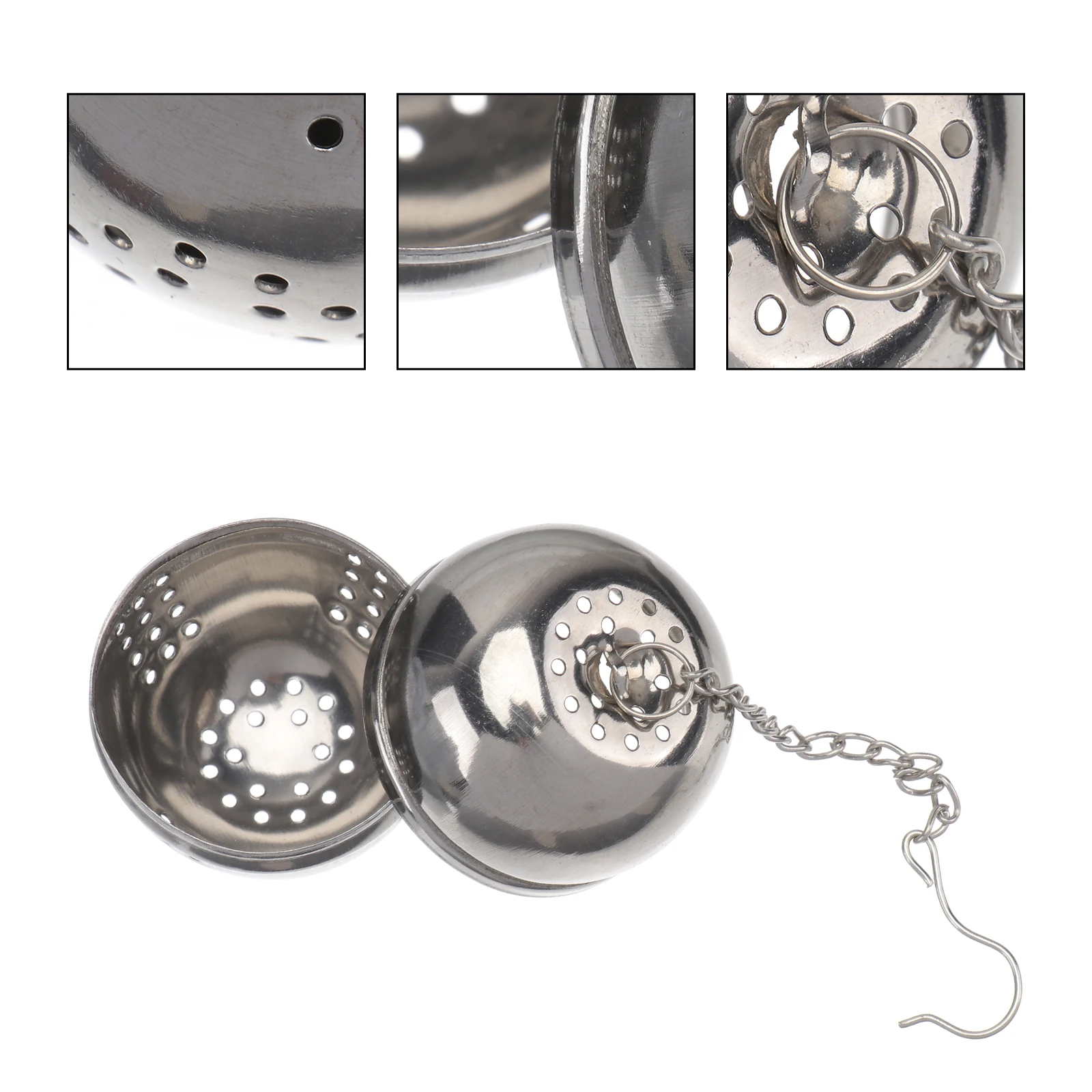 

5Pcs Stainless Steel Tea Filter Balls Hot Pot Seasoning Strainers Hanging Hook Infusers Loose Leaf Tea Spice Filter Easy Clean